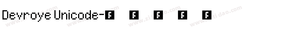 Devroye Unicode字体转换
